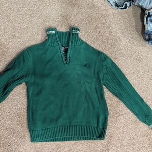 Nautica Green Mock Neck Sweater